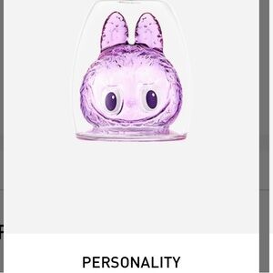 NIB Personality Purple Labubu Glass Cup